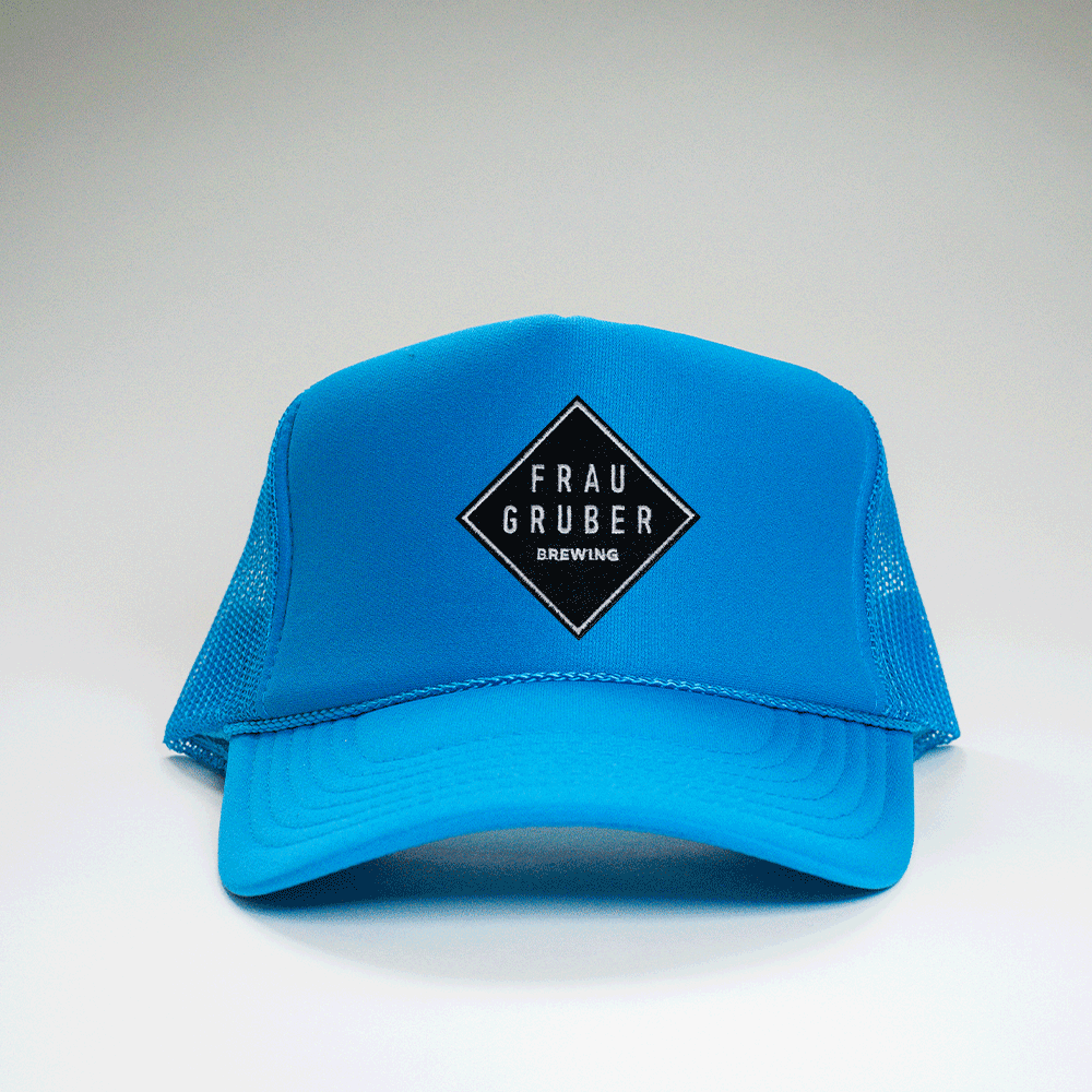 Trucker Cap Light Blue with FrauGruber Logo